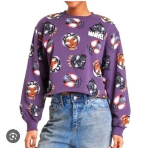Marvel Purple Character Print Sweatshirt